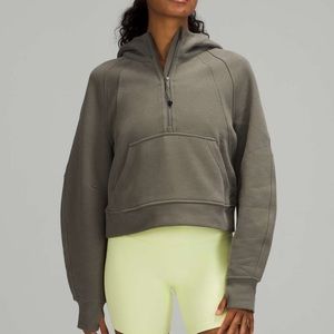 Lululemon scuba half zip grey sage size m/l